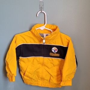 💛Pittsburgh Steelers Team Apparel Reebok Toddler Size 2T Jacket Windbre